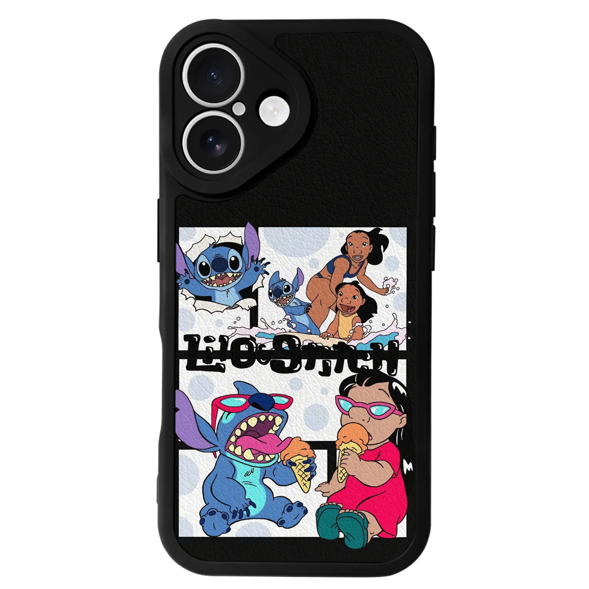 リロ＆スティッチ グッズ ジャンバ博士 - IPhone 16シリーズ対応 ・ シリコンスマホケース ・ レザー調 ・ 高精度フィット ・ 耐衝撃 ・ ワイヤレス充電対応 ・ 精密カット